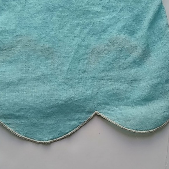 Old Navy Linen Boho Peasant Scallop Embroidery - Picture 6 of 8